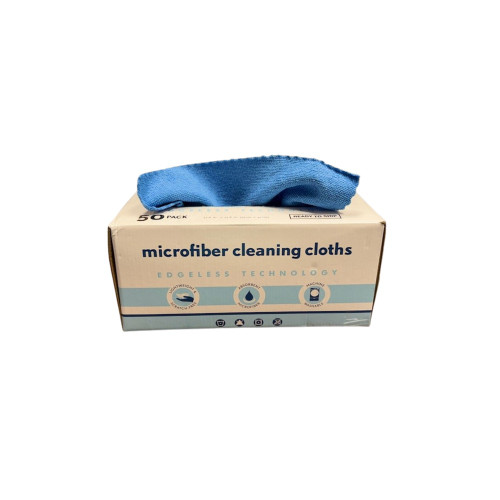 Better Brush 380312B Disposable Microfiber Cloths - 12 x 12 Blue - Box of 50