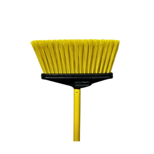 Better Brush 430309Y Light Vertical Sweep - 4' Yellow Metal Handle - Yellow Flagged