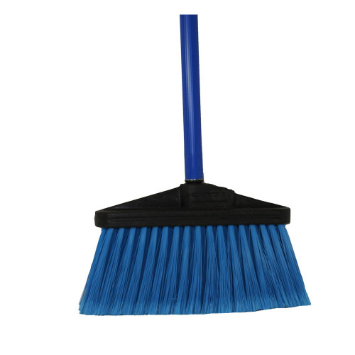 Better Brush 430309B Light Vertical Sweep - 4' Blue Metal Handle - Blue Flagged