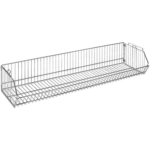 Quantum Storage Systems 204812BC 20" x 48" x 12" Chrome Modular Stacking Basket