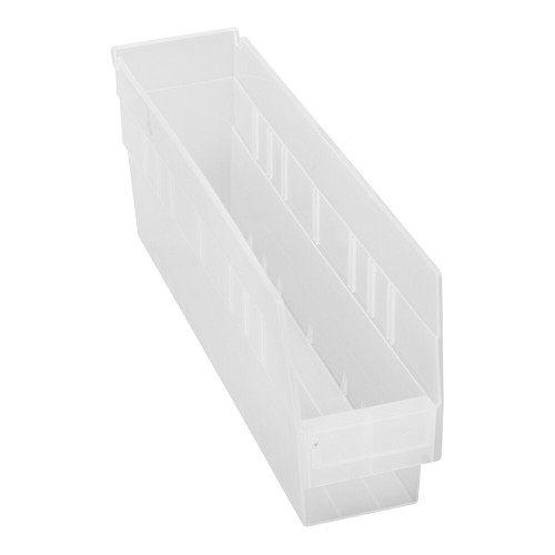 Quantum Storage Systems QSB203CL STORE-MORE 17 7/8" x 4 3/8" x 6" Clear Shelf Bin