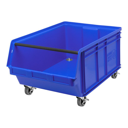 Quantum Storage Systems QMS843MOBBL Magnum 29" x 18 3/8" x 14 7/8" Blue Mobile Storage Tote Bin