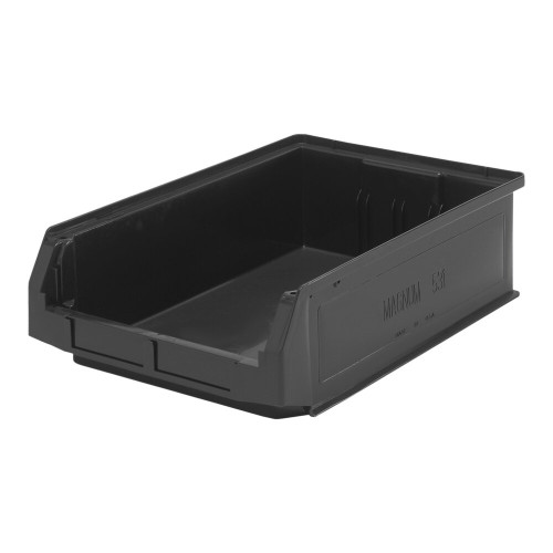 Quantum Storage Systems QMS531BK Magnum 19 3/4" x 12 3/8" x 5 7/8" Black Storage Tote Bin