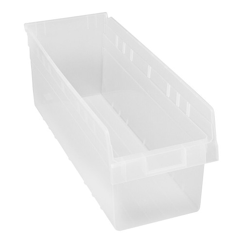 Quantum Storage Systems QSB814CL STORE-MAX 23 5/8" x 8 3/8" x 8" Clear Shelf Bin