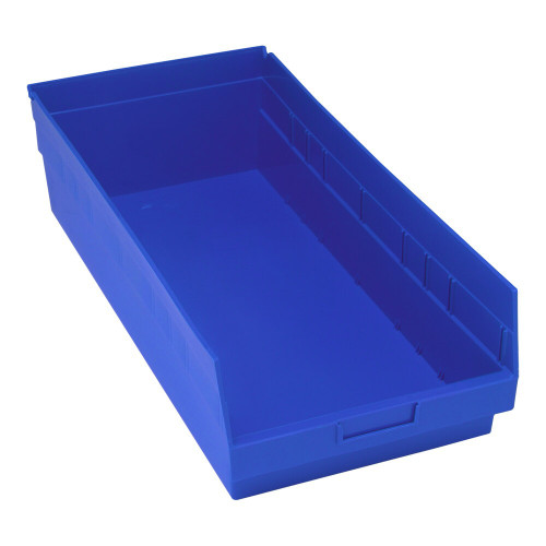 Quantum Storage Systems QSB216BL STORE-MORE 23 5/8" x 11 1/8" x 6" Blue Shelf Bin