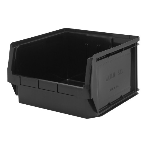 Quantum Storage Systems QMS543BK Magnum 19 3/4" x 18 3/8" x 11 7/8" Black Storage Tote Bin