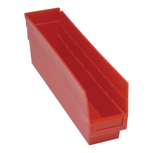 Quantum Storage Systems QSB203RD STORE-MORE 17 7/8" x 4 3/8" x 6" Red Shelf Bin