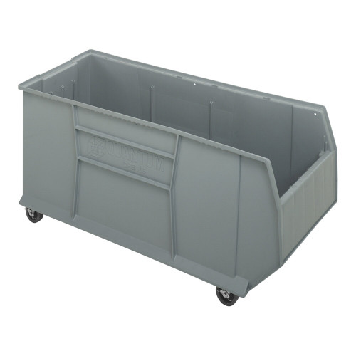 Quantum Storage Systems QRB176MOBGY RackBin 41 7/8" x 16 1/2" x 20 1/2" Gray Mobile Pallet Rack Container