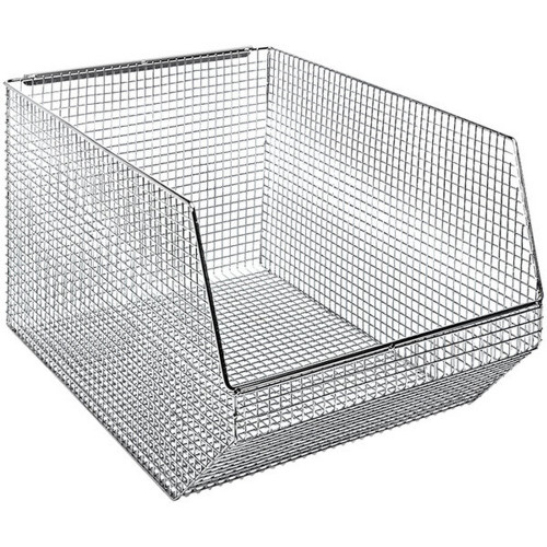 Quantum Storage Systems QMB560C 18 1/2" x 11" x 10 1/8" Chrome Wire Mesh Bin