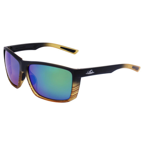 Global Glove BH33716PFT Lionfish Green Mirror Performance Fog Technology Polarized Lens, Tortoise/Black Frame Safety Glasses
