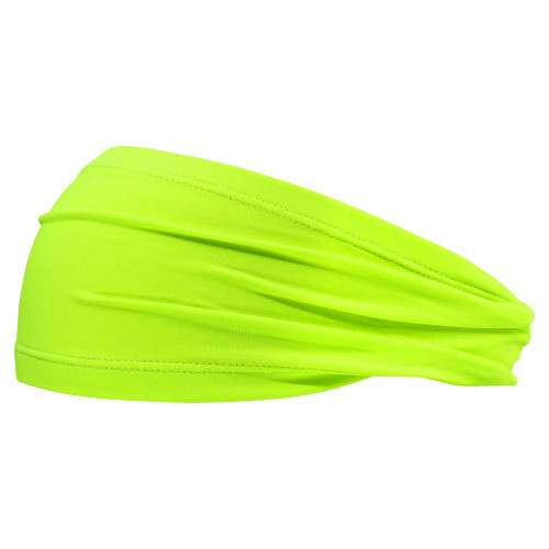 Global Glove HB-401 FrogWear HV High-Visibility Yellow/Green Tapered Cooling Headband with Four-Way Stretch