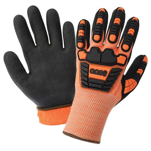 Global Glove CIA318INT Vise Gripster C.I.A. Water-Repellent, Cut and Impact Resistant Insulated Touchscreen Gloves with Rubber Coated Palm
