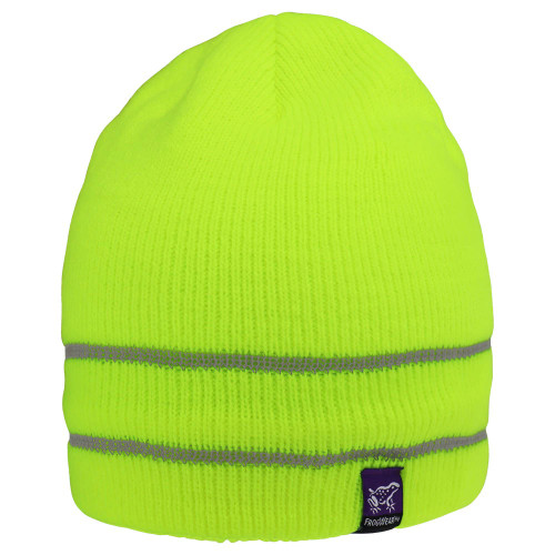 Global Glove GLO-H6 FrogWear HV Dual-Layer Low-Temperature Beanie Hat with Dual Reflective Stripes