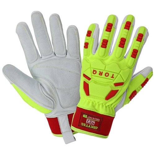 Global Glove TQ4005 Torq Petra Impact-Resistant Mechanics Style Gloves with Spandex Back and a Neoprene Cuff