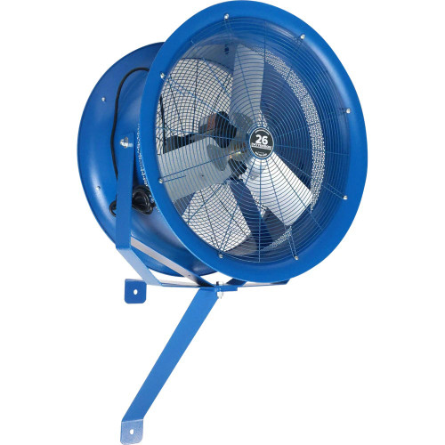Patterson Fan CW26A High Velocity Fan, 26" 115V/208-230V, 12' Cord, Column Wall Mount, Blue Workstation Fan