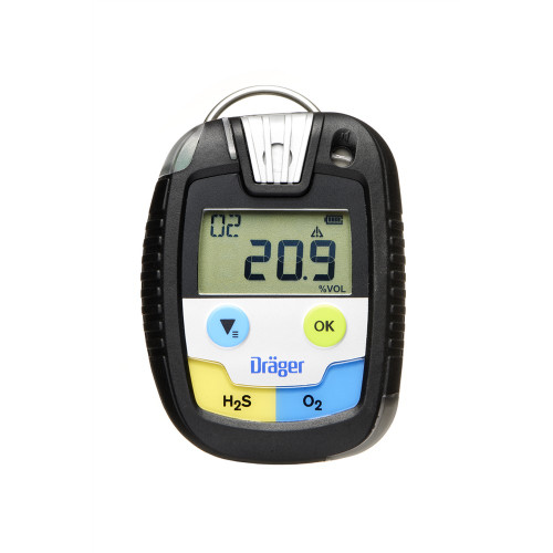 Draeger 3702251 Pac 8500 Single Gas Detector, H2S/O2