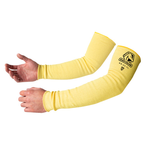 Black Stallion KS-23-YL A4 Cut-Resistant Para-Aramid Knit Sleeves, 23" Length