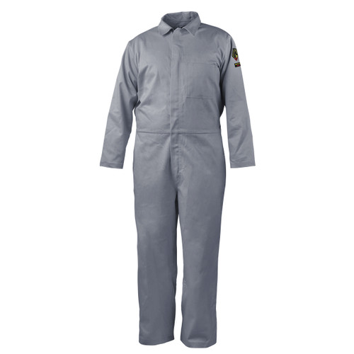 Black Stallion CF2117-GY NFPA 2112 7 oz. FR Cotton Coverall, Gray
