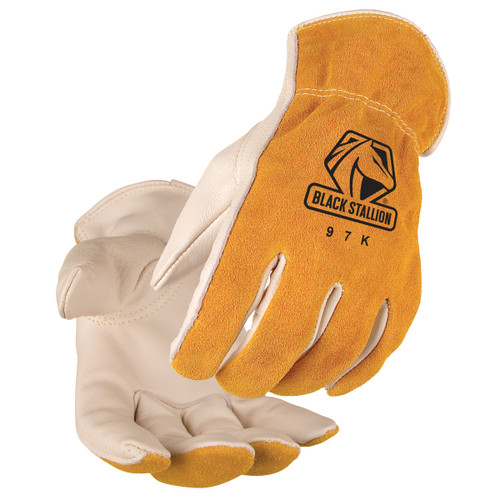 Black Stallion 97K Versatile Grain Cowhide Palm Drivers Glove