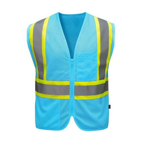 GSS Safety 3142 Enhanced Visibility Multi-Color Vest, Sky Blue
