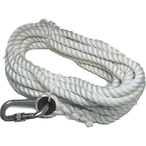 Miller 194R-5 5/8" Diameter Polyester Rope Lifeline with Thimble and Carabiner