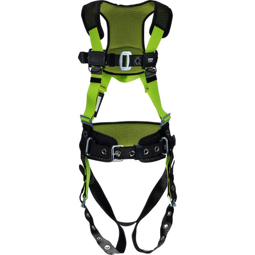 Miller H5CC31100 Construction Comfort Full-Body Harness with 5 Points of Adjustment, Back D-Ring and Belt with Mating Chest Buckles & Tongue Leg Buckles