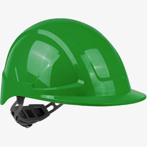 Global Glove SKHUS043EZ Radius Unvented Standard Peak Cap Brim Style Hard Hat With Six-Point Ratchet Suspension - Green