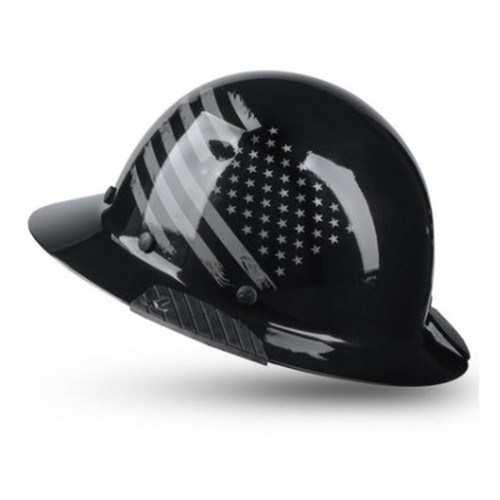 LIFT Safety DAX HDF-25PRG Gloss Patriot Full Brim Hard Hat â€“ Fiber-Reinforced Resin
