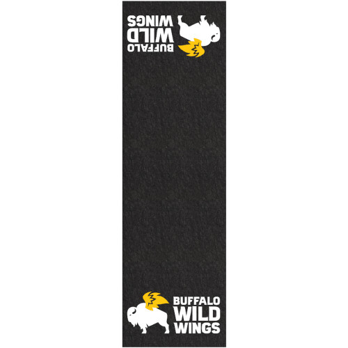 Spilltech Custom Print Buffalo Wild Wings Logo 3' x 10' NRT100S Floor Grabber High Traffic Runner Mat - Black
