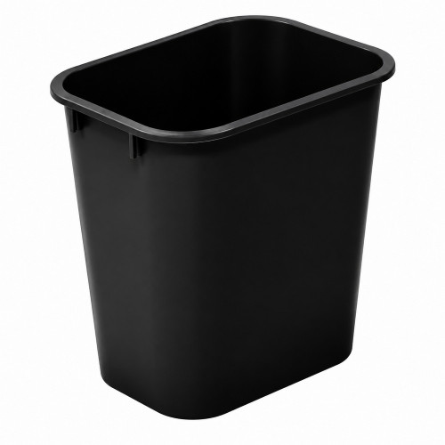 Quantum Storage Systems COF-03BK Crusader 3-Gallon Deskside Wastebasket - Black 12/Case
