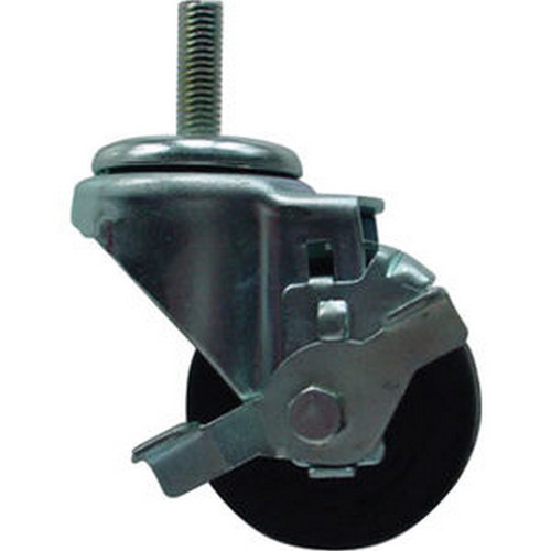 3" x 1-1/4" Replacement Locking Swivel Rubber Caster for Portable Gates (HDW-CAST)