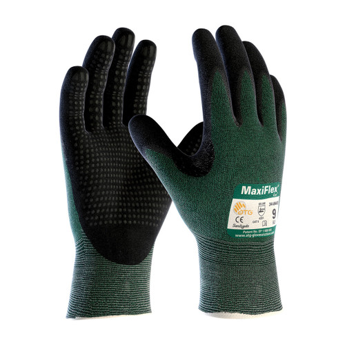 PIP 34-8443 Maxiflex Cut Seamless Knit Engineered Yarn Glove With Premium Nitrile Coated Microfoam Grip On Palm & Fingers - Micro Dot Palm, Cut Resistant Glove, A2