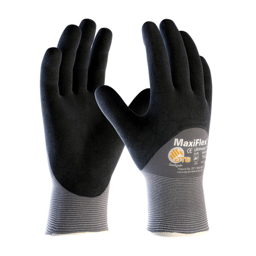 PIP 34-875 MaxiFlex Ultimate Seamless Knit Nylon / Lycra Glove with Nitrile Coated MicroFoam Grip on Palm, Fingers & Knuckles