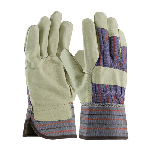 PIP 87-3563 Premium Grade Top Grain Pigskin Leather Palm Glove with Fabric Back - Safety Cuff
