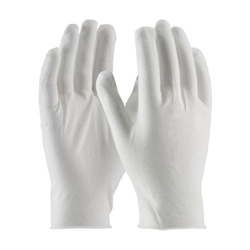 PIP 97-500/14I CleanTeam Economy, Light Weight Cotton Lisle Inspection Glove with Unhemmed Cuff - 14"