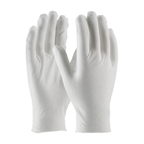 PIP 97-520/12R CleanTeam Medium Weight Cotton Lisle Inspection Glove with Rolled Hem Cuff - 12"
