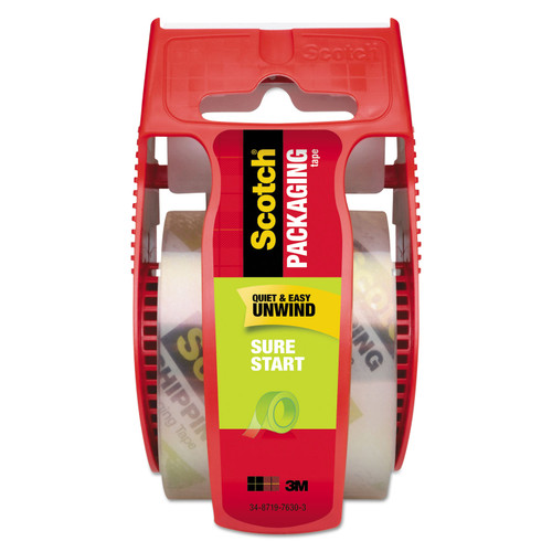 Scotch MMM145 Sure Start Packaging Tape, 1.88" x 800", 1 1/2" Core, Clear