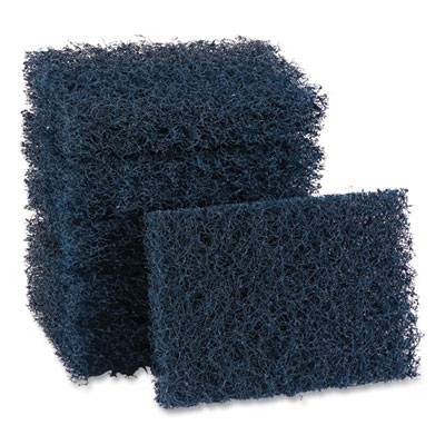 Boardwalk BWK188 Extra Heavy-Duty Scour Pad, 3 1/2 x 5, Blue/Gray, 20/Case