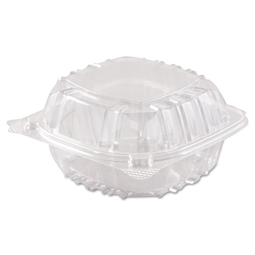 Dart DCCC57PST1 ClearSeal Hinged-Lid Plastic Containers, 6 x 5 4/5 x 3, Clear, 500/Case