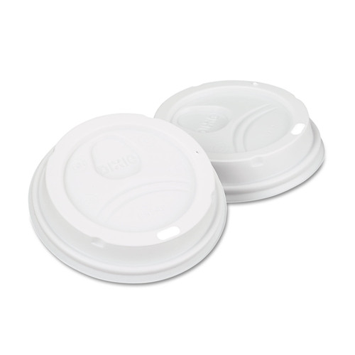 Dixie DXE9542500DXCT White Dome Lid Fits 10-16oz Perfectouch Cups, 12-20oz Hot Cups, WiseSize, 500/CT