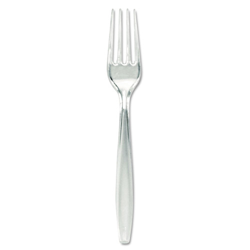 Dixie DXEFH017 Plastic Cutlery, Forks, Heavyweight, Clear