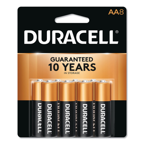 Duracell DURMN1500B8Z CopperTop Alkaline Batteries, AA, 8/PK