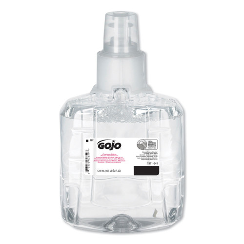 GOJO GOJ191102CT Clear & Mild Foam Handwash Refill, Fragrance-Free, 1200mL Refill, 2/Case