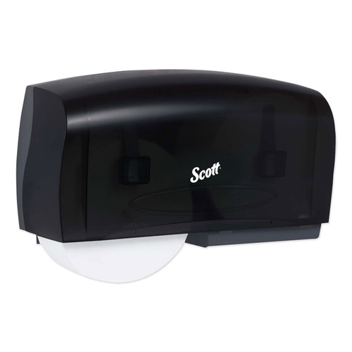 Scott KCC09608 Essential Coreless Twin Jumbo Roll Tissue Dispenser, 20 x 6 x 11, Smoke/Gray
