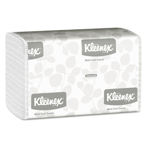 Kleenex KCC01890 Multi-Fold Paper Towels, 9 1/5 x 9 2/5, White, 150/Pack, 16 Packs/Case