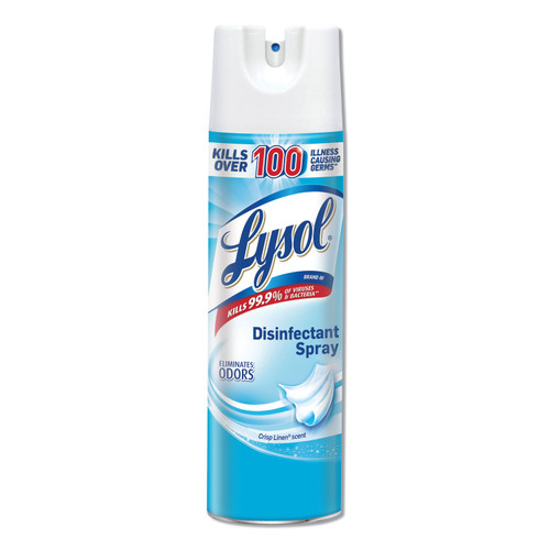 LYSOL Brand RAC79329CT Disinfectant Spray, Crisp Linen, 19oz Aerosol, 12/Case