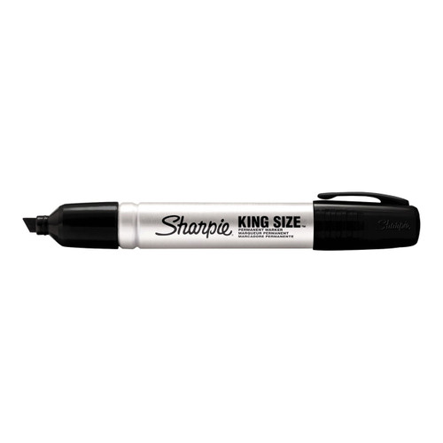 Sharpie SAN15001B King Size Permanent Marker, Broad Chisel Tip, Black, Dozen