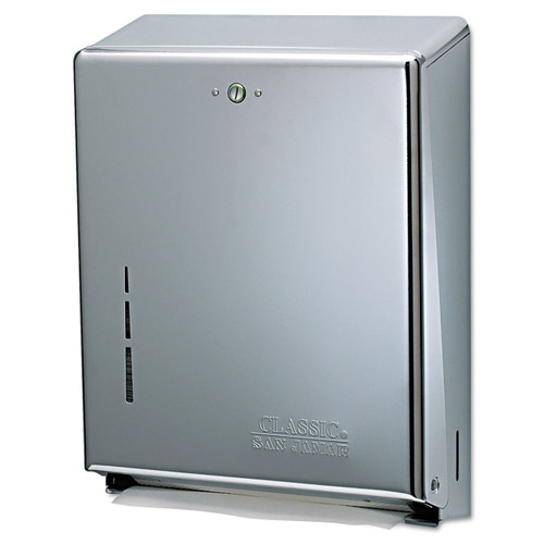 San Jamar SJMT1900XC C-Fold/Multifold Towel Dispenser, Chrome,  11 3/8 x 4 x 14 3/4