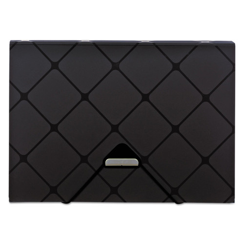 Pendaflex PFX39624BLA Poly Expanding File, 13-Pockets, 1/3 Tab, Letter, Black