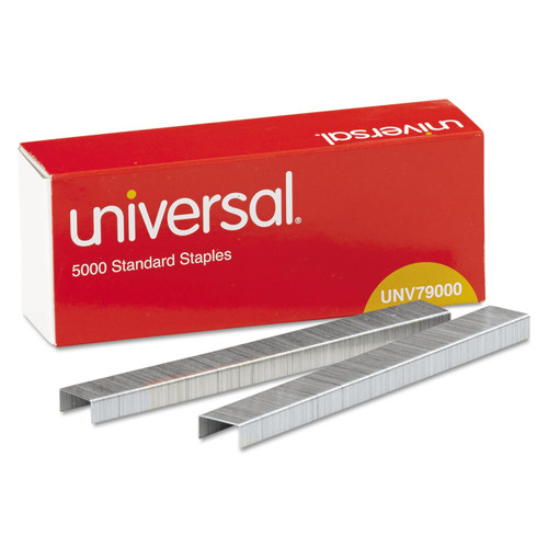 Universal UNV79000VP Standard Chisel Point 210 Strip Count Staples, 5,000/Box, 5 Boxes per Pack